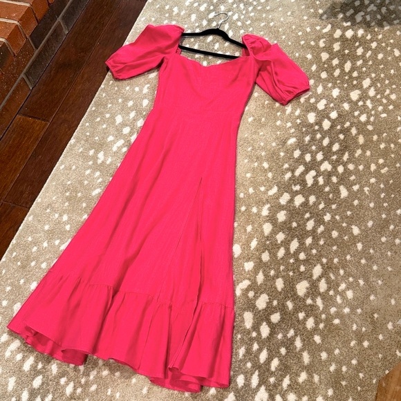 Reformation Pink Corvette Belgium Linen Dress. Size 0 - Picture 4 of 11